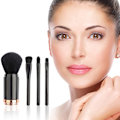 Pikkukuva 3 / 8: 4 in 1 Retractable Makeup Brush Set for Travel Blush Bronzer Contouring Blending Buffing Eye Shadow Blush Portable Makeup Brushes