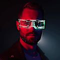 Miniatyrbilde 5 av 5: Dual Control LED Visor Briller - 2 Par, 7 Farger, 4 Moduser