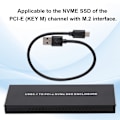 Pikkukuva 7 / 8: M.2 NVME - USB3.1 kannettava metalli kiintolevy kotelo M2 SSD PCIE - TypE C SSD kotelo musta