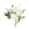 Miniatyrbilde 5 av 8: Håndleddsblomster til bryllup, brud, håndleddsblomst, dekorative hvite roser og grønne blader til gallafest