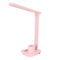 Miniatyrbild 4 av 8: LED-bordslampa 5W ögonvänlig uppladdningsbar 3 färgtemperaturer steglös dimbar USB-lampa med pennhållare rosa