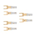 Pikkukuva 4 / 8: 6 kpl kullattu 4 mm banaani U Fork Y Spade Plug Kaiutin johdinliitin ruuvityyppinen juotevapaa