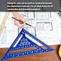 Miniatyrbild 4 av 4: Kampanj Fyrkantig Snickar MULTIFUNKTION 180 mm Metall Aluminium Linjal Fyrkantig Mätguide Gradvinkel 45 90 Grader Snickarverktyg Ritsverktyg
