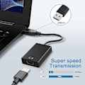 Miniatyrbild 3 av 4: USB 3.0 till HDMI-adapter, USB 3.0/2.0 till HDMI-omvandlare 1080P Full HD (hane till hona) med o för bärbar dator HDTV-projektor Kompatibel med Windows XP
