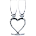 Miniatyrbillede 1 af 4: 2-delt Kreativt Champagneglas Sæt Bryllup Hjerte Bryllups Champagne Gaver, Sølv