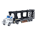 Miniatyrbillede 7 af 8: 1:48 Tilbage træk container lastbil legetøj semi trailer tung lastbil ABS transport lastbil legetøj med åben bagdør til børn 412 4 langt hoved