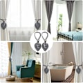 Miniatyrbild 5 av 5: Bohemian Leaf Curtain Tiebacks - Set om 2, Grå