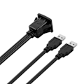 Miniatyrbillede 3 af 4: USB 3.0 Flush Mount Dashboard USB 3.0 til Bil Båd Motorcykel Dobbelt Port Firkantet 1m