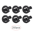 Miniatyrbillede 1 af 8: 200stk LED Holder Elektronisk Komponent Tilbehør Diode Bracket Montering Plast Sort 5mm