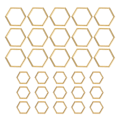 Miniatyrbild 1 av 8: 30 st hexagonala stickstygnsmarkörer Platteringsprocess Blekningsresistent zinklegering för DIY Craft Gold