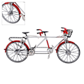 Miniatyrbild 8 av 8: Tandem Mini Cykelmodell Hög Simulering Utsökta Detaljer Legering Cykelmodell för Hemmakontor Skrivbordsdekorationer Gåvor