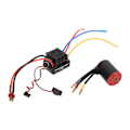 Miniatyrbild 2 av 8: 3650 2300KV Borstlös Motor 60A ESC Elektrisk Regulator Lång Linje för 1/8 1/10 RC Bil