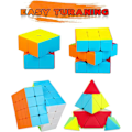 Miniatyrbild 2 av 5: Speed Puzzle Cube, 4-pack Stickerless Cube Set 2x2 3x3 4x4 Triangel Pyraminx, Lättvriden 3D Speed Puzzle Cube Spel Gåva Leksak för Barn Vuxna