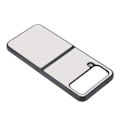 Miniatyrbillede 2 af 8: Blank telefonetui i ruskind ABS ridsefast foldbar skærm telefonetui til Samsung Galaxy Z FLIP 4 Hvid