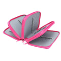 Pikkukuva 6 / 8: Neliön nelikerroksinen 72 reikää luonnospiirustus case Organizer Pure Color Pen Bag (ruusunpunainen)