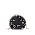 Miniatyrbilde 1 av 4: Dame Håndveske Fersken Hjerteformet Knipling Crossbody Skulderveske Clutch, Svart