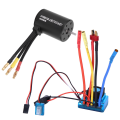 Miniatyrbilde 7 av 8: 3650 motor 3100KV børsteløs ESC RC-tilbehør reservedel for 1/10 RC bilmodell (120A)