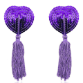 Pikkukuva 1 / 4: Purple paljetti ja tupsu uudelleenkäytettävät cover - 3 kpl set
