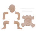 Miniatyrbild 7 av 8: 20 tums simulerad omålad Reborn docka kit ofärdig DIY babydocka mögel delar set