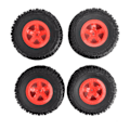 Miniatyrbilde 3 av 8: 4 stk. RC-hjul og dekk for RC Short Course Truck-dekk for Traxxas SLASH 1/10 RC-bil, rød