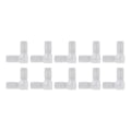 Miniatyrbillede 1 af 8: 10 stk. albueslange modhage plastfitting 90 grader lige modhager ledadapter L form til akvarium 8 mm