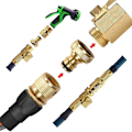 Miniatyrbilde 4 av 4: Hage Solid Messing Hurtigkobling Hageslangekobling Vannslangekobling 3/4 Tommers GHT Kran og Spray