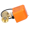 Miniatyrbillede 2 af 8: 2-vejs elektrisk kugleventil 2-leder messing motoriseret mekanisk udstyr DC12/24V DN25