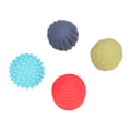 Miniatyrbillede 2 af 8: 4 stk. Baby Sensoriske Bolde Teksturerede Forskellige Farve Form Palm Massage Squeeze Ball Legetøjssæt