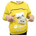 Miniatyrbillede 1 af 5: Fashion Katteelsker Hættetrøjer Kvinder Kængurulomme Hættetrøjer Hund Kæledyr Pote Pullover Toppe Langærmet Lynlås Hættetrøje Sudaderas Jzz Gul M