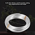 Miniatyrbillede 2 af 5: 3 mm Aluminiumtråd 10 m Hobby Sølvtråd til Smykkefremstilling, Modellering med Ler, Bonsai og Model