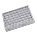 Miniatyrbillede 4 af 5: 4 x Grå Velvet Stabelbar Smykke Display Bakke Etui til Smykker Ringe Bakke-