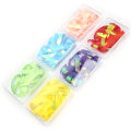 Miniatyrbillede 1 af 8: 6 æsker/sæt negle cellofan søm knust glasfolie klistermærker Manicure kunst wraps decals