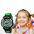 Miniatyrbild 3 av 5: Pojkar Utomhus Sport Digital Klocka med Multifunktion och LED-ljus Svart
