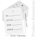 Miniatyrbilde 3 av 5: 3000 Prislapper, 4,9cm x 3,5cm Hvite Papiretiketter Klesstørrelseslapper