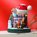 Miniatyrbild 4 av 5: Julkrubba Byhus Stad i Resin med LED-lampor