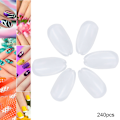 Miniatyrbillede 5 af 8: 240 stk. Runde falske neglespidser Gel Polish Farve Display Card Practice Palette Manicure Tool #02