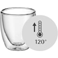 Pikkukuva 5 / 5: WMF Kult Kaksiseinäiset Espressokupit Lasisetti, Kaksiseinäiset Lasit 80 ml, Kelluva Efekti, Therma