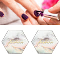 Miniatyrbillede 7 af 8: Nail Art Plade Display Stand Practice Display Neglepolering Blanding Manicure Maling PlateSexangle