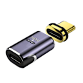 Pikkukuva 1 / 5: Magneettinen USB C -sovitin Thunderbolt 3 USB 3.1:lle, 40 Gbps 24-nastainen Type-C-liitin Suora pää