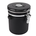 Miniatyrbillede 6 af 8: 1,5L Kaffebeholder Kaffebeholder med Ske Dato Tracker Rustfrit Stål Alsidig Lufttæt Fødevareopbevaringsbeholder til Køkken Sort