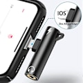 Pikkukuva 1 / 5: Lightning - 3,5 mm:n kuulokeliitäntä Audio Latausadapteri Muunnin iPhonelle - DGJR punainen