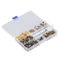 Miniatyrbillede 2 af 8: 360 stk. dobbelthætte nitter læder håndværksrør metal studs 6 mm 8 mm hultang indstillingsværktøj