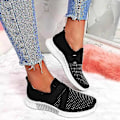 Miniatyrbillede 3 af 3: Ortopædiske Slip-on Platform Sneakers til Kvinder - Lyseblå - Størrelse 36