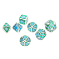 Miniatyrbillede 2 af 8: 7 stk. polyhedral terningesæt, let at læse, god balance, aluminiumslegering til brætspil