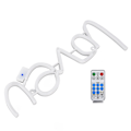 Pikkukuva 5 / 8: LOVEU Neon Light LED 18 Keys 8 Modes Timing Remote Control USB Light for Home Decoration 300LMWarm White + Blue Light