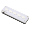 Miniatyrbilde 3 av 8: Programmerbart tastatur 5 taster Kablet USB Trådløs Bluetooth Dual Mode Mini Silikon Mute DIY Programmerbart Gaming Keyboard Hvit
