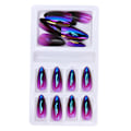 Miniatyrbild 2 av 8: Gradient, spetsiga falska naglar tips , färgade heltäckande cover med nagelfilF745-20