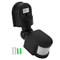 Miniatyrbillede 1 af 8: Sort vægmonteret bevægelsessensor Automatisk skumring til daggry 110V‑240V AC Bevægelses PIR-sensor 120 graders LED-styret radarsensor