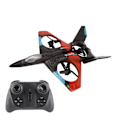Pikkukuva 3 / 8: RC-lentokone LED-lampulla 2.4GHZ Super Remote Glider pojille ja tytöille syntymäpäivälahjat Punainen Kolme akkua