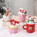 Miniatyrbild 4 av 5: Harts Skulptur Prydnad Hantverk Jul Staty för Skrivbord Sovrum Hall - Pepparkaksgubbe Pepparkaksgubbe